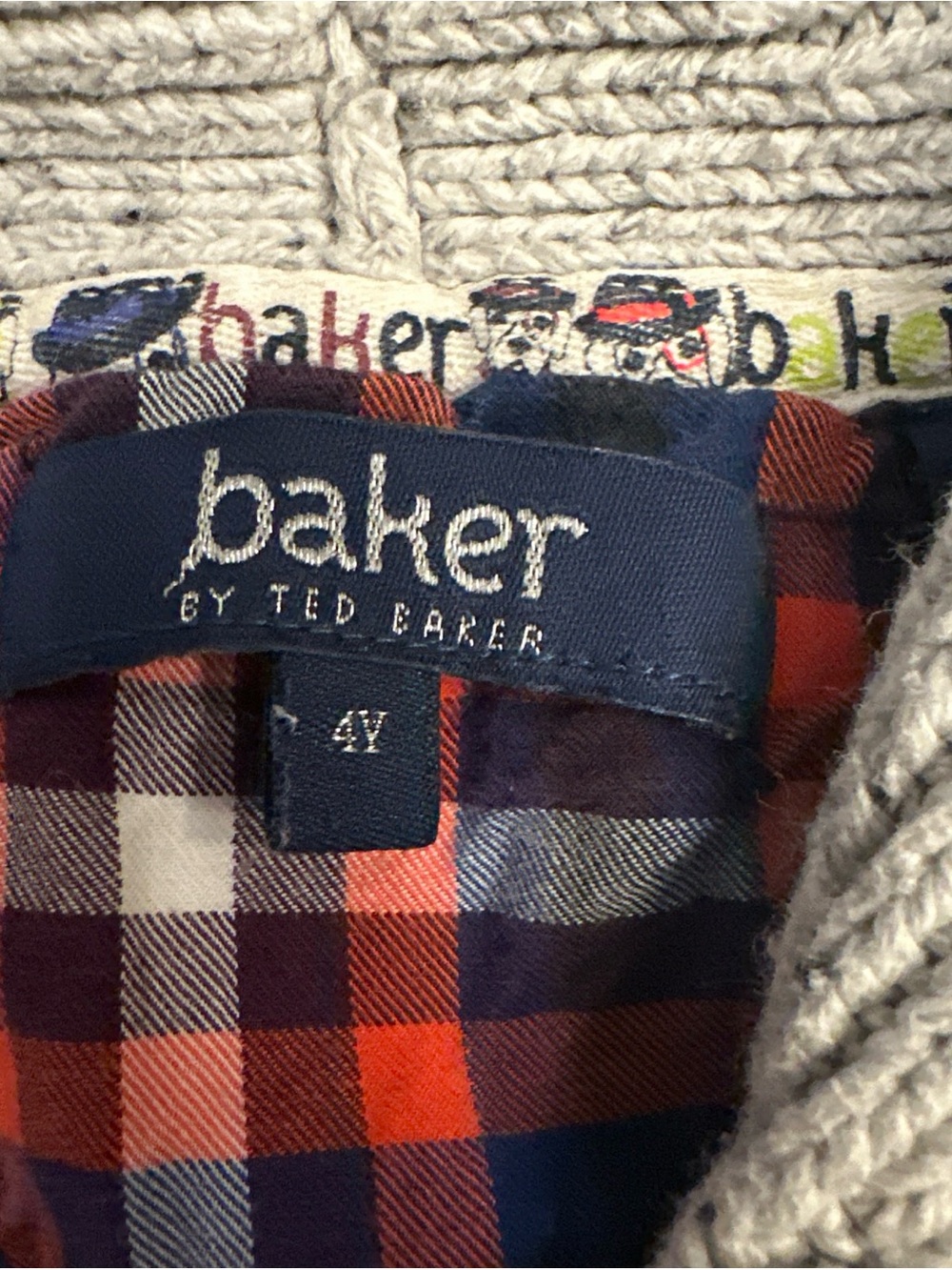 Baker by Ted Baker Cardigan Size 4 Yrs Preppy Back to School Fall Winter - Picture 2 of 4